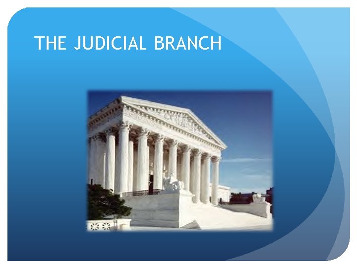 THE JUDICIAL BRANCH 