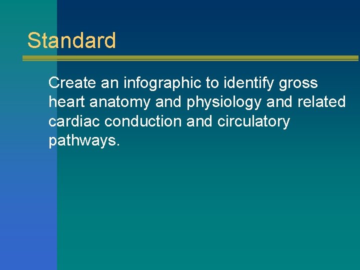 Standard Create an infographic to identify gross heart anatomy and physiology and related cardiac