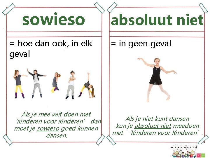 sowieso = hoe dan ook, in elk geval Als je mee wilt doen met