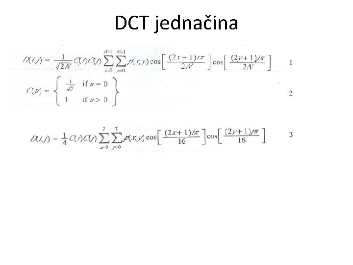 DCT jednačina 