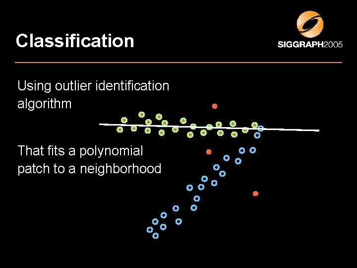 Classification Using outlier identification algorithm That fits a polynomial patch to a neighborhood 