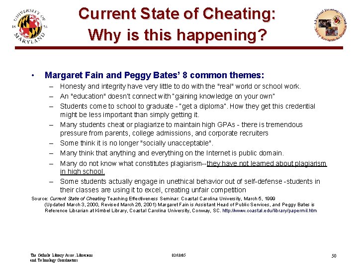 Current State of Cheating: Why is this happening? • Margaret Fain and Peggy Bates’