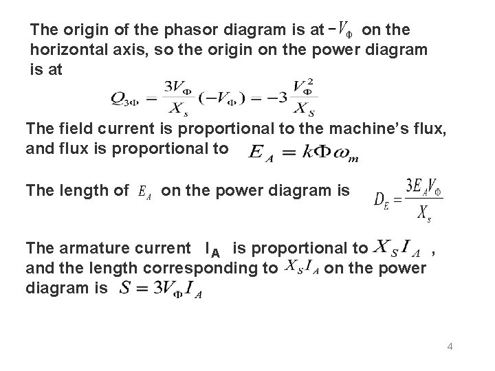 The origin of the phasor diagram is at on the horizontal axis, so the