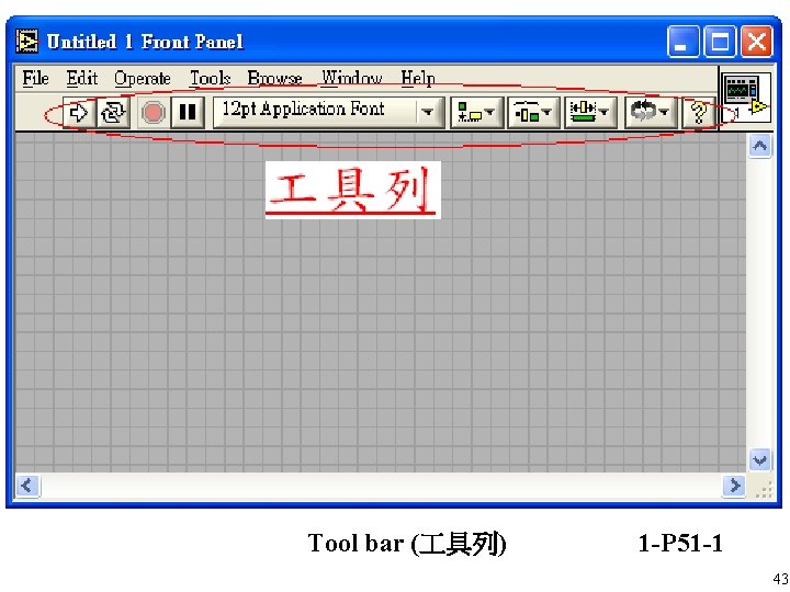 Tool bar ( 具列) 1 -P 51 -1 43 