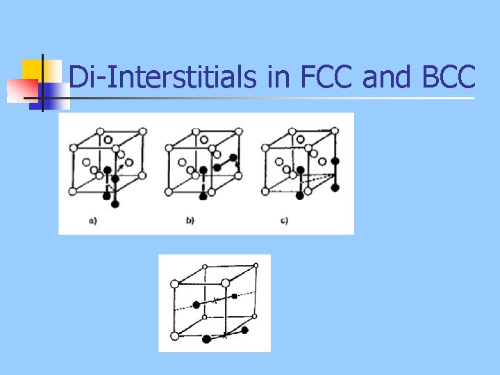 Di-Interstitials in FCC and BCC 