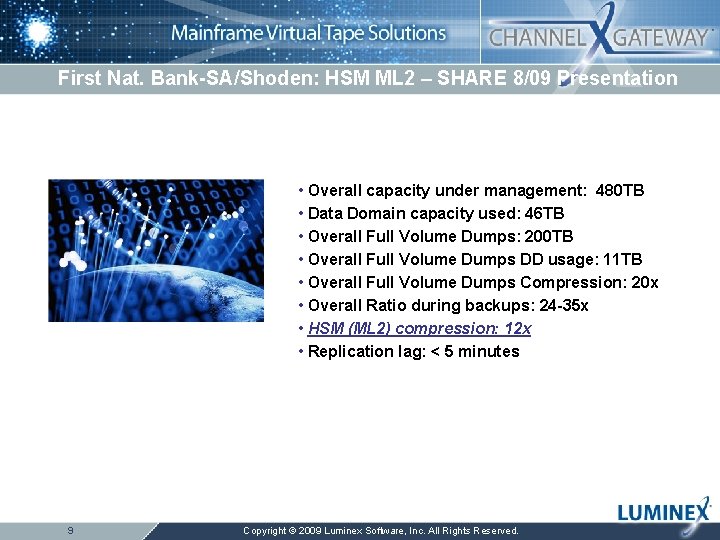 First Nat. Bank-SA/Shoden: HSM ML 2 – SHARE 8/09 Presentation • Overall capacity under