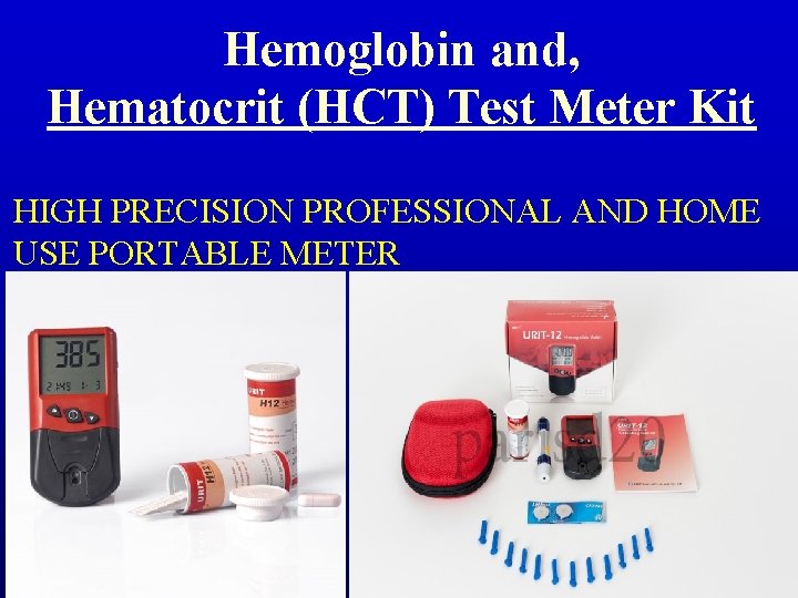 Hemoglobin and, Hematocrit (HCT) Test Meter Kit HIGH PRECISION PROFESSIONAL AND HOME USE PORTABLE