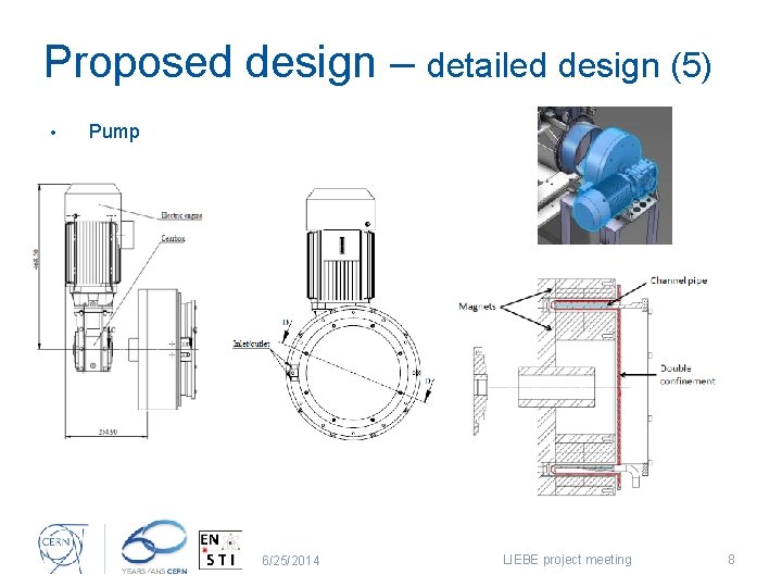 Proposed design – detailed design (5) • Pump 6/25/2014 LIEBE project meeting 8 