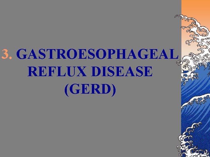 3. GASTROESOPHAGEAL REFLUX DISEASE (GERD) 