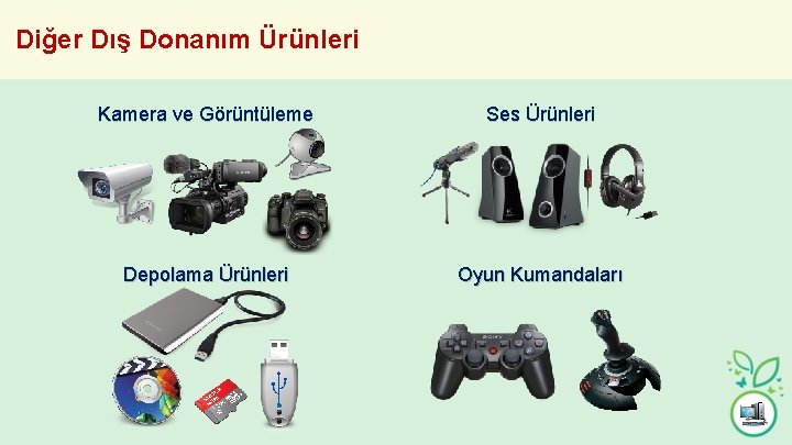 Diğer Dış Donanım Ürünleri Kamera ve Görüntüleme Ses Ürünleri Depolama Ürünleri Oyun Kumandaları 