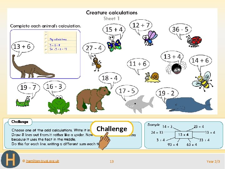 Challenge © hamilton-trust. org. uk 13 Year 2/3 