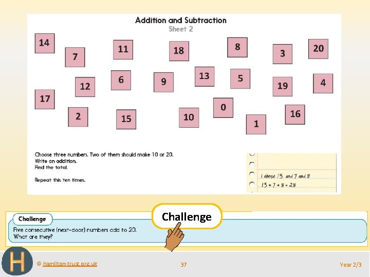 Challenge © hamilton-trust. org. uk 37 Year 2/3 