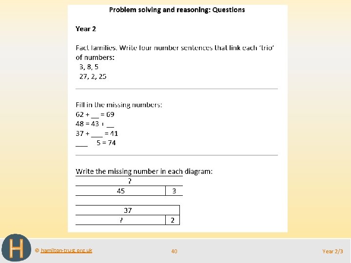 © hamilton-trust. org. uk 40 Year 2/3 