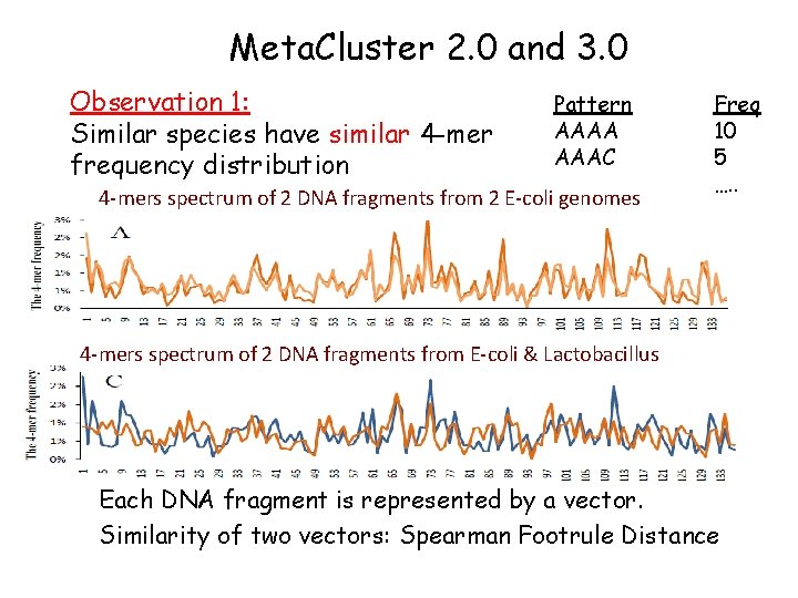 Meta. Cluster 2. 0 and 3. 0 Observation 1: Similar species have similar 4