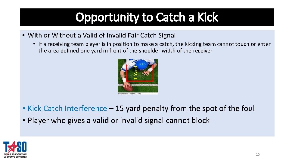 Opportunity to Catch a Kick • With or Without a Valid of Invalid Fair