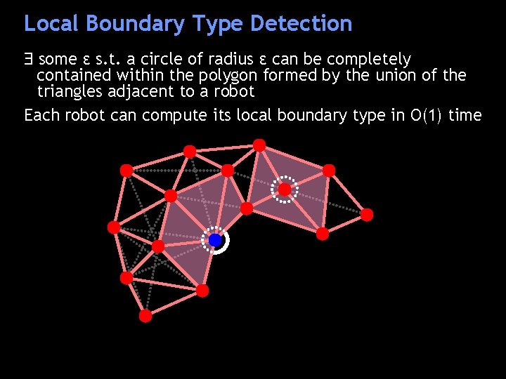 Local Boundary Type Detection some ε s. t. a circle of radius ε can