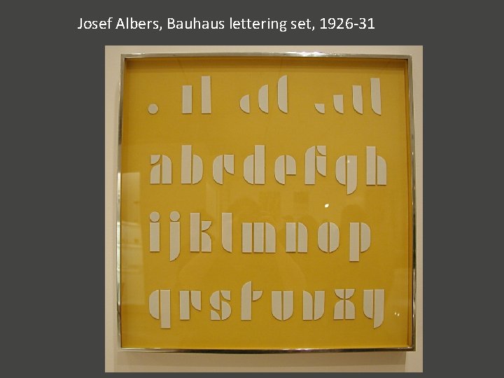 Josef Albers, Bauhaus lettering set, 1926 -31 