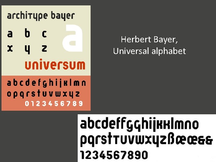 Herbert Bayer, Universal alphabet 