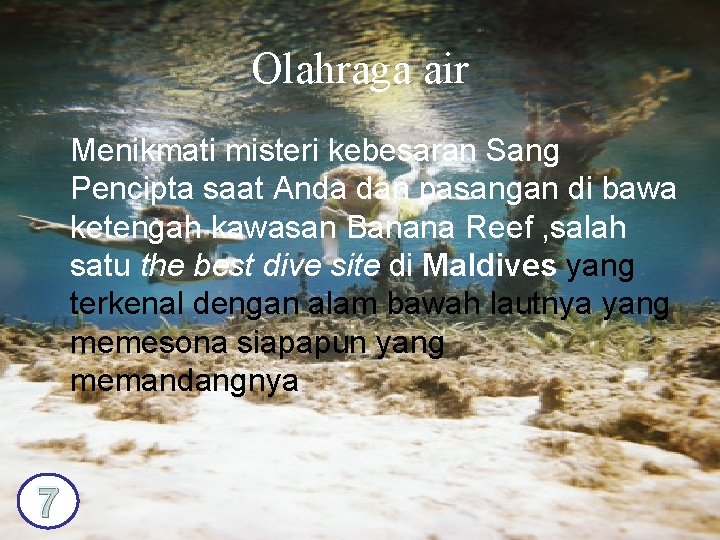 Olahraga air Menikmati misteri kebesaran Sang Pencipta saat Anda dan pasangan di bawa ketengah