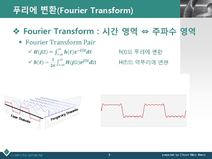 푸리에 변환(Fourier Transform) LOGO v in ma Tim e. D oma in COMPUTER NETWORK