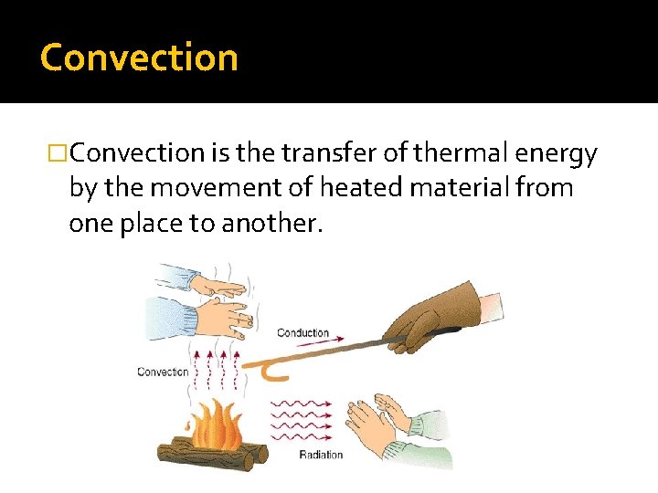 Convection �Convection is the transfer of thermal energy by the movement of heated material