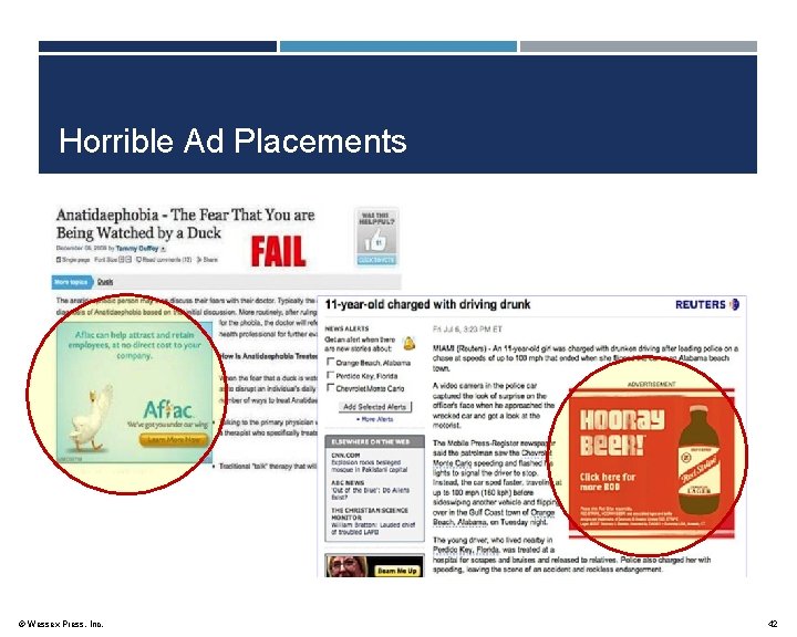 Horrible Ad Placements © Wessex Press, Inc. 42 