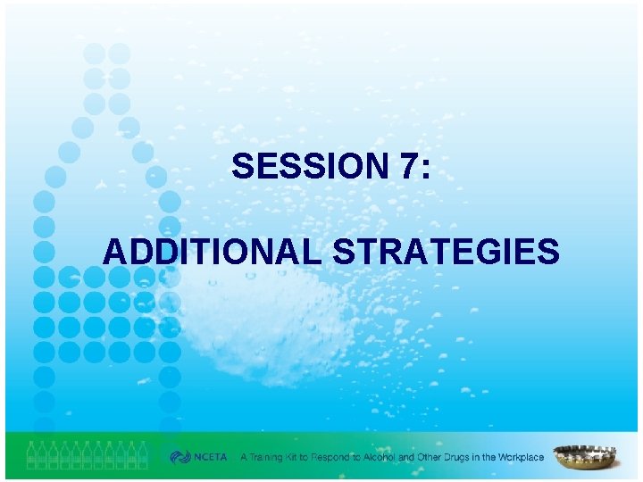 SESSION 7: ADDITIONAL STRATEGIES 