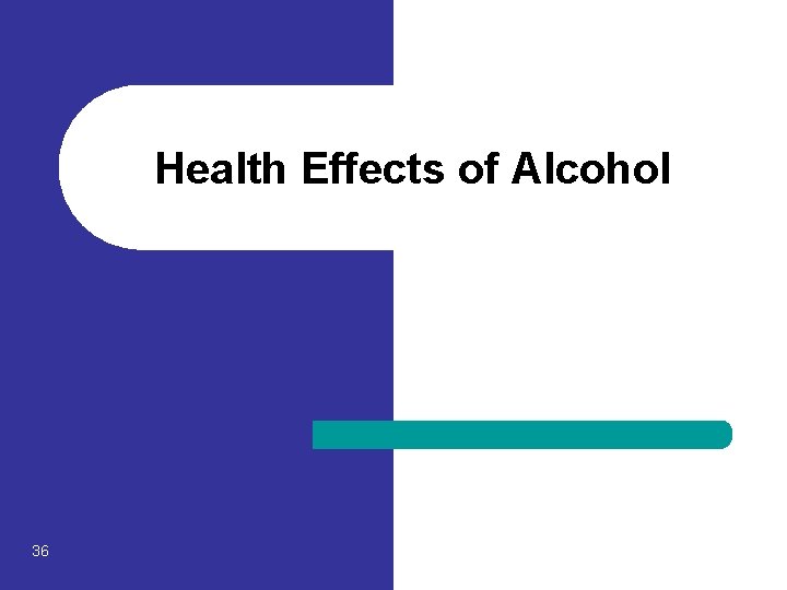 Health Effects of Alcohol 36 