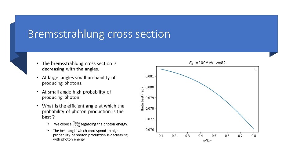 Bremsstrahlung cross section • 