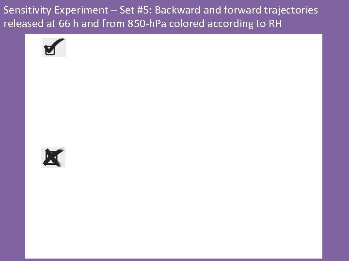 Sensitivity Experiment – Set #5: Backward and forward trajectories released at 66 h and