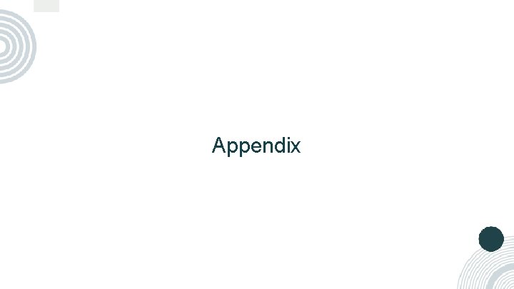 Appendix 