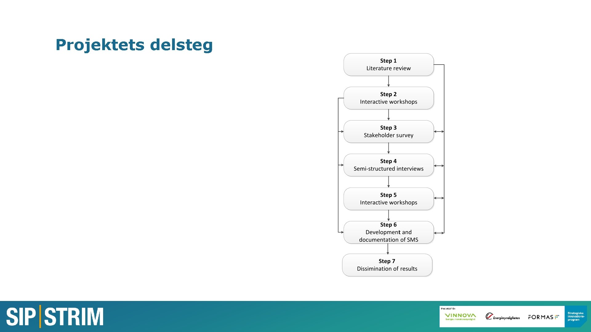 Projektets delsteg 