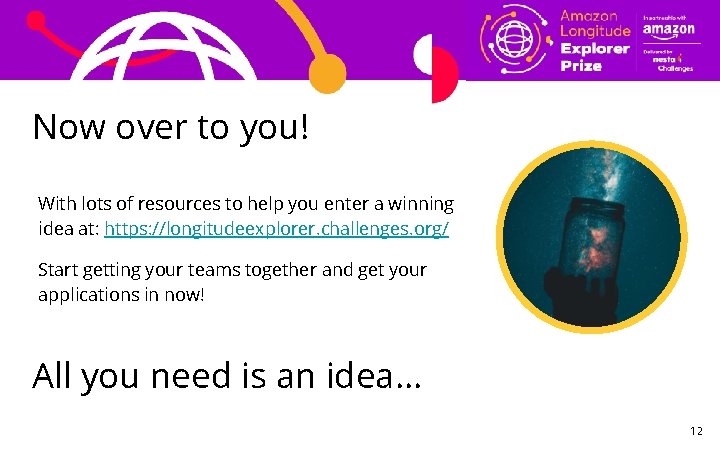 Now over to you! With lots of resources to help you enter a winning