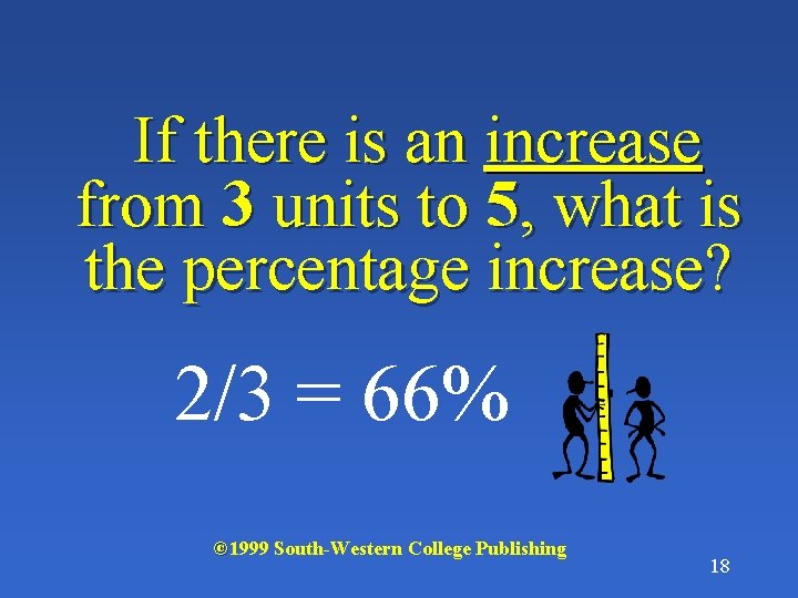 If there is an increase from 3 units to 5, what is the percentage