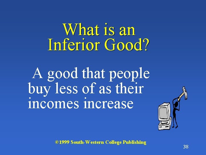 What is an Inferior Good? A good that people buy less of as their