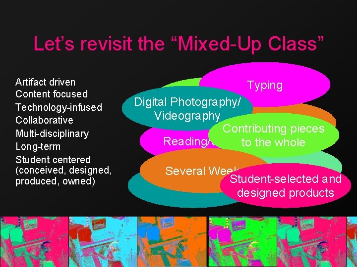 Let’s revisit the “Mixed-Up Class” Artifact driven Content focused Technology-infused Collaborative Multi-disciplinary Long-term Student