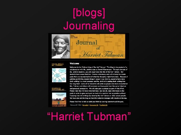 [blogs] Journaling “Harriet Tubman” 