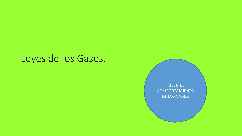Leyes de los Gases. RIGEN EL COMPORTAMIENTO DE LOS GASES. 