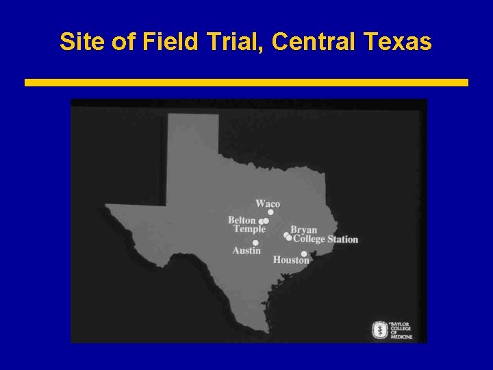 Site of Field Trial, Central Texas 