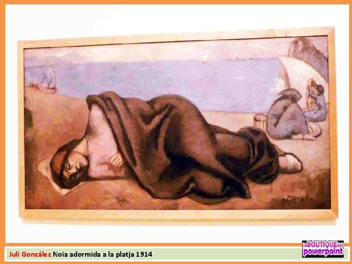 Juli González Noia adormida a la platja 1914 