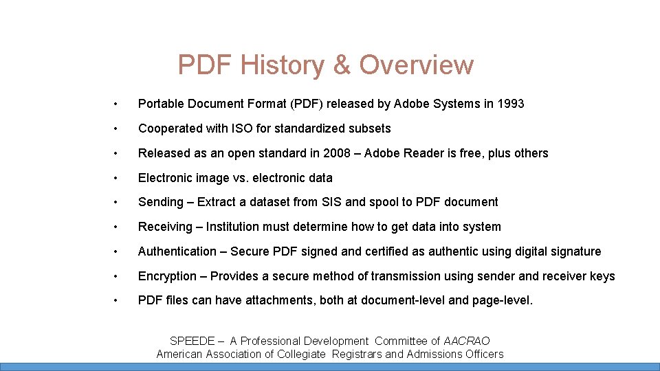 PDF History & Overview • Portable Document Format (PDF) released by Adobe Systems in PDF History & Overview • Portable Document Format (PDF) released by Adobe Systems in