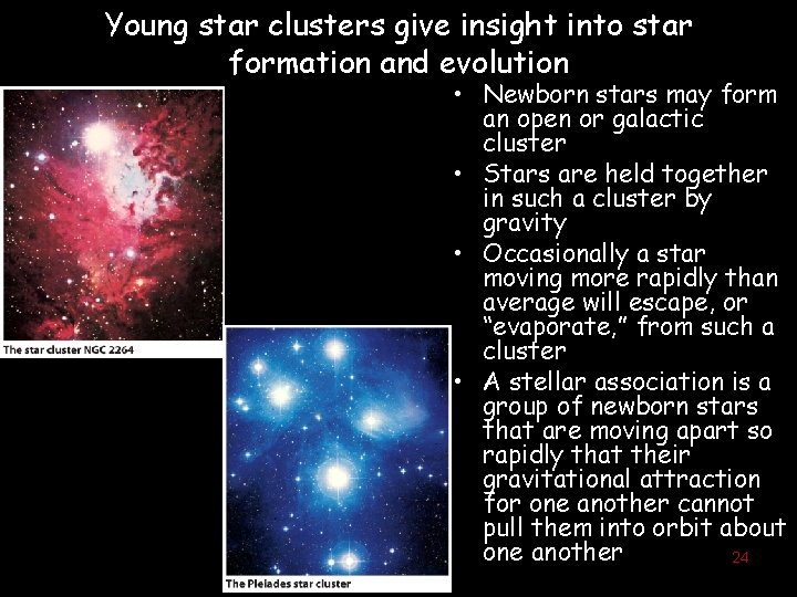 Young star clusters give insight into star formation and evolution • Newborn stars may