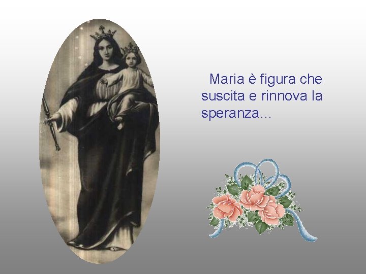 Maria è figura che suscita e rinnova la speranza… 