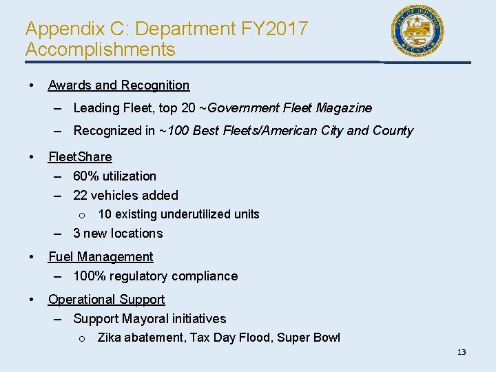 Appendix C: Department FY 2017 Accomplishments • Awards and Recognition – Leading Fleet, top