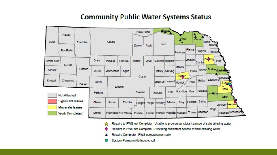 NEBRASKA DRINKING WATER DIVISION 2019 FLOOD RESPONSE SUE