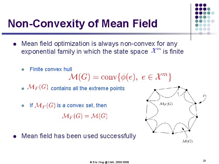 Non-Convexity of Mean Field l Mean field optimization is always non-convex for any exponential