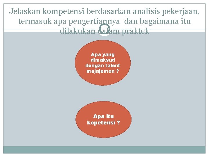 Jelaskan kompetensi berdasarkan analisis pekerjaan, termasuk apa pengertiannya dan bagaimana itu dilakukan dalam praktek