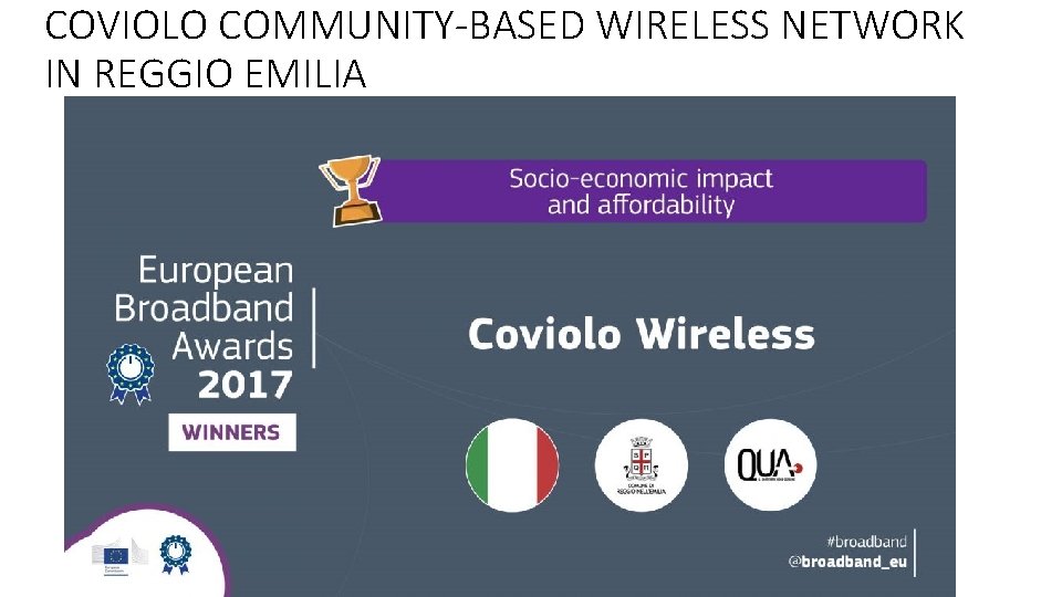 COVIOLO COMMUNITY-BASED WIRELESS NETWORK IN REGGIO EMILIA 