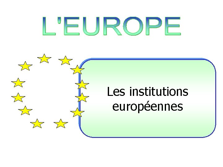 Les institutions européennes 