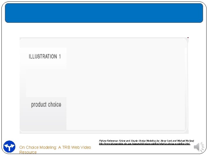 Picture Reference: Future and Simple-Choice Modeling (by Steve Cook and Michael Mc. Gee) http: